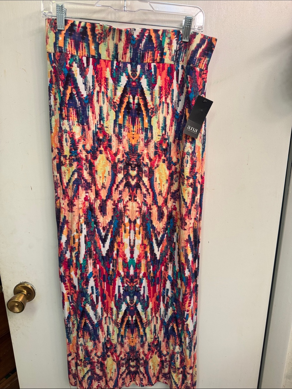 a.n.a Vibrant Multicolor Ikat-Style Maxi Skirt